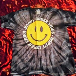 Happy Cheer Vibes Kids Tie-Dye T-Shirt